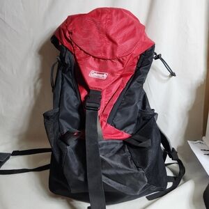 Coleman Red and Black Internal Frame Waterproof Backpack Hiking Outdoor. Camping